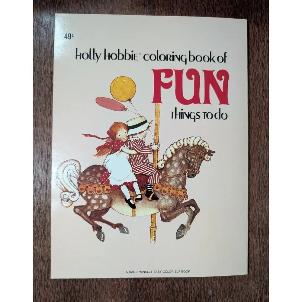 Vintage Holly Hobby Coloring Book of Fun Things to Do Rand McNally Elf Book 1976